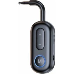 INF Émetteur audio Bluetooth 5.4 avec batterie intégrée 200mAh, portée 10m, entrée 3.5mm AUX pour haut-parleurs, casques, PC et