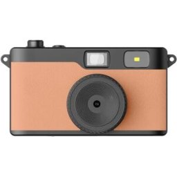 INF Appareil photo numérique rétro avec carte mémoire 32G - 13MP, viseur et flash, plusieurs couleurs, longue veille Marron