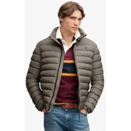 Superdry Homme Veste Fuji Estate Matelassée Coupe Ajustée Brown Taille: Xxl