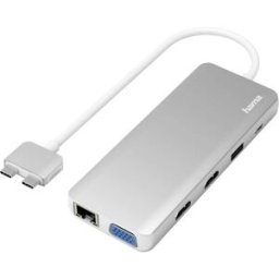 Hama Station daccueil USB-C® Convient pour les marques: Apple MacBook avec fonction de chargement, alimentation USB-C®