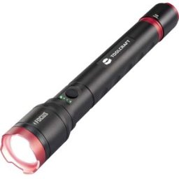 TOOLCRAFT TO-9927687 Lampe portative réglable, taille du point réglable, avec mode stroboscope, avec interface USB batteries Li-ions ou fonctionnement à piles