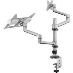 My Wall HL52L Support de table pour écran 1 Écran(s) 43,2 cm (17) - 81,3 cm (32) argent réglable en hauteur, rotatif, tablette pour PC, inclinable
