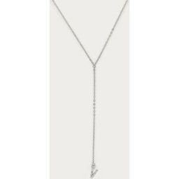 Long collier en Y à initiale avec strass My Jewellery Argenté One size femme