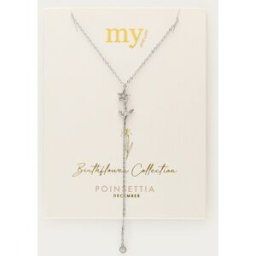Collier à pendentif et strass Birth Flower My Jewellery Argenté/Doré M femme