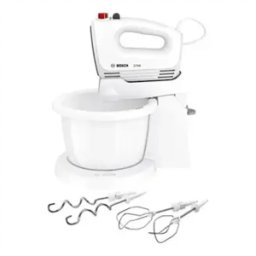 BOSCH Batteur + Bol 375W 4 v + turbo. Blanc - MFQ2600G