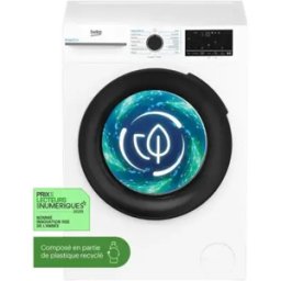 BEKO Lave-linge frontal 60 cm 9 kg essorage 1400 tr/mn départ différé programme vapeur classe A - BM3WFU49411B