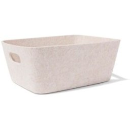 HEMA Panier En Feutre 33x14 Cm Beige