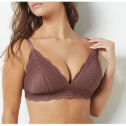 Etam - Soutien-gorge sans armatures pad amovible n°8 Idole chocolat T.80A
