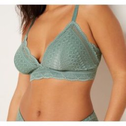 Etam - Soutien-gorge sans armatures pad amovible n°8 Idole kaki olive 95 D