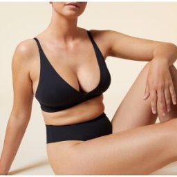 Etam - Soutien-gorge sans armatures pad amovible n°8 Perfect Coton noir XS