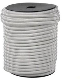 Cofan Cordon élastique Tressé Polyester 8 Mm 200 M White One Size