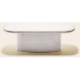 MADURA Table Basse Calix Blanc minéral - BLANC 110x50xH38 cm