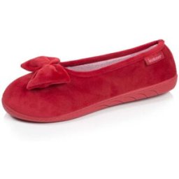 Isotoner - Chaussons Ballerines Femme Noeud Rouge rouge 40 Femme