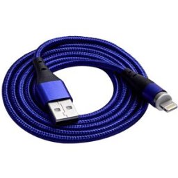 Akyga Câble USB USB-A mâle, USB-C® mâle 1.00 m bleu connecteur magnétique AK-USB-42