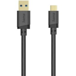 Hama Câble USB USB 3.2 Gen1 USB-A mâle, USB-C® mâle 0.25 m noir contacts dorés 00202004