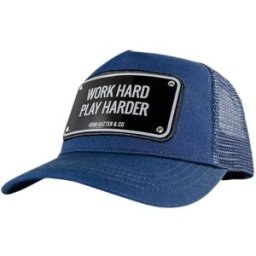 John Hatter & Co Casquette Work Hard Play Harder Navy One Size unisex