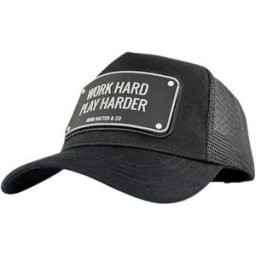 John Hatter & Co Casquette Work Hard Play Harder Black 04 One Size unisex