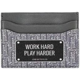 John Hatter & Co Portefeuille Work Hard Play Harder Grey One Size Homme