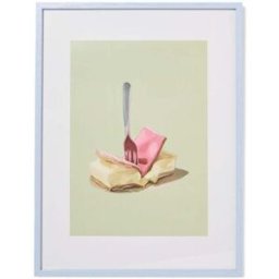HEMA Cadre Photo 30x40cm Bois Fin (bleu clair)
