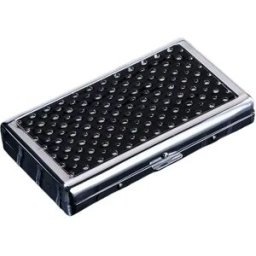 INF Étui à Cigarettes Portable en Cuir - Motif Goutte d'Eau, Compatible avec Cigarettes Régulières, Slim et Extra Slim