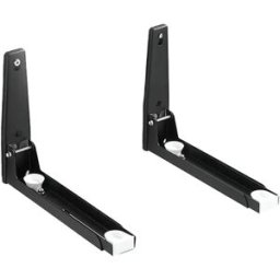 INF Support pliable 90° télescopique pour micro-ondes et four - Réglable 22.5-39.5cm, acier inoxydable, fixation murale/coin,