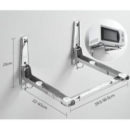 INF Support télescopique pliable en acier inoxydable 304 pour micro-ondes – Support mural 90° gain de place