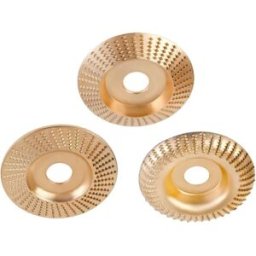 INF Set de 3 disques de ponçage 22mm - Dents barbelées Acier au carbone+alliage, Or, compatible avec meuleuse d'angle pour