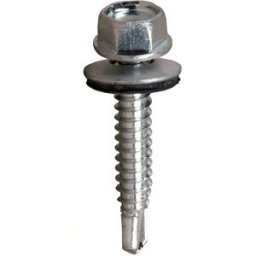 Cofan Vis Autoperceuse Pour Toiture Avec Rondelle Epdm Blister Din-7504k+w 6.3x38 Mm 10 Unités 4 Pièces Zinc Plated One Size