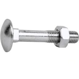 Cofan Boulon Carrosserie Avec écrou Din-603/934 M5x80 Mm 200 Unités Galvanized One Size