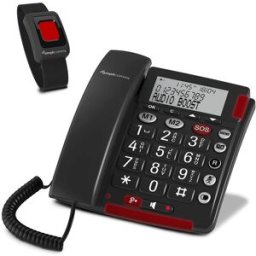 Téléphone Filaire Amplicomms Bigtel 50 Alarm Plus, Sos, +40db