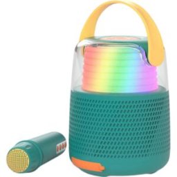 Enceinte Bluetooth Lumineuse Ks-80 Avec Mode Karaoké Et Micro Change Voix Bleu Canard Mobility On Board