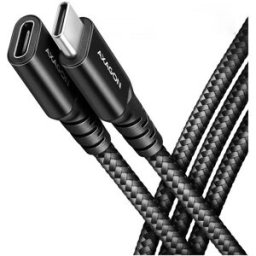 AXAGON Câble USB-C USB 3.2 Gen2 USB-C® femelle, USB-C® mâle 1 m gaine textile BUCM32-CF10AB