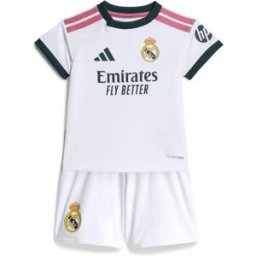 Adidas Ensemble Junior à Manches Courtes Domicile Real Madrid 26/27 Baby White 6-9 Mois Garçon,Fille
