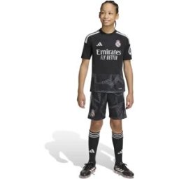 Adidas Ensemble Junior à Manches Courtes Gardien De But Domicile Real Madrid 26/27 Black 9-10 Années Garçon,Fille