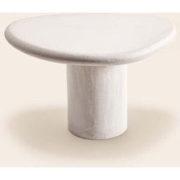 MADURA Table D'Appoint Myrko Blanc minéral - BLANC 40x40xH41 cm