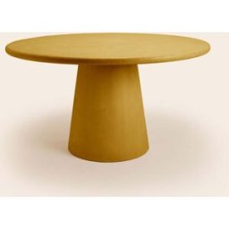 MADURA Table À Manger Eliz Terre d'ocre - JAUNE Ø140xH77 cm