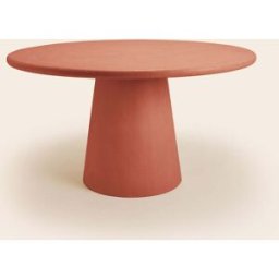 MADURA Table À Manger Eliz Terre cuite - ORANGE Ø140xH77 cm