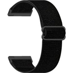 INF Bracelet Montre Élastique en Nylon compatible with Nomad/Apex 4 - 24mm Boucle Papillon, Convient Poignets 15-20cm Le noir