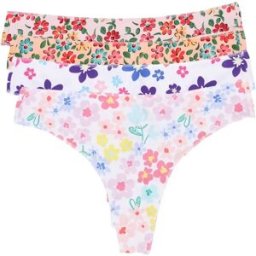 INF Lot de 4 Strings Femme Taille UE (75-85kg) - Sans coutures Respirant Taille Basse T-back G-string Multicolore