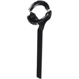 INF Brosse de nettoyage pour tête de groupe en poils de sanglier bouclés pour machines à espresso – Poignée ergonomique PP, 51mm