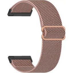 INF Bracelet Montre Élastique en Nylon compatible with Nomad/Apex 4 - 24mm Boucle Papillon, Convient Poignets 15-20cm Rose