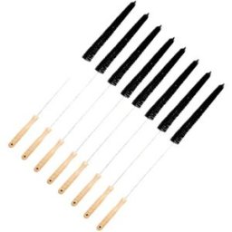INF Brosse de nettoyage pour machine à laver à long manche 8 pièces - Manche en bois et poils en nylon pour tambour, cuve et