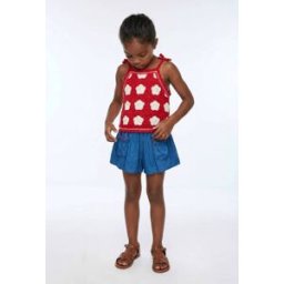 MONOPRIX Short en coton à imprimé pois et taille smockée 4 ans