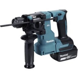 Makita DHR183RTWJ -Marteau perforateur-burineur sans fil 18 V 5.0 Ah Li-Ion 500 W + 2 batteries, + chargeur, + mallette
