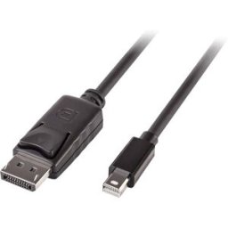 Câble adaptateur LINDY Mini-Display / DisplayPort Fiche mâle Mini DisplayPort, Fiche mâle DisplayPort 5.00 m noir 41648 contacts dorés, 4K UHD Câble DisplayPort