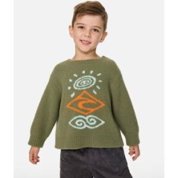 Rip Curl Pull Ride The Wave Knit garçon Vert Surplus 3-4 Male