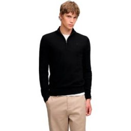 Superdry Pull à Demi-zip Essential Lightweight Wool Blend True Black M Homme