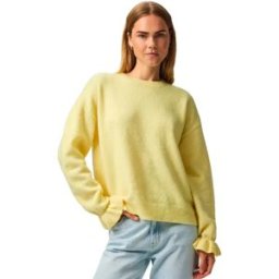 Pieces Pull Sally Frill French Vanilla / Melange XL Femme