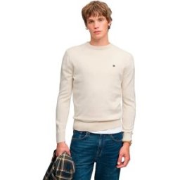 Superdry Pull Prep Essential Cotton Jumper Sailcloth White S Homme
