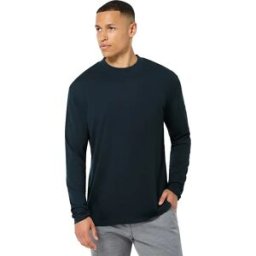 Super.natural T-shirt à Manches Longues Casual Rib Bio J Regular Fit Blueberry L Homme